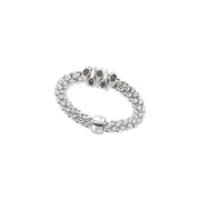 FOPE PRIMA 18K Gold Flex'it Ring with Black Diamonds - 0.09 carats
