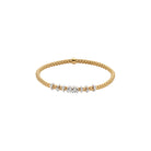 FOPE PRIMA 18K Gold Multi-Charm Flex'it Bracelet with White Diamonds - 0.15 carats - Jackson Hole Jewelry Company