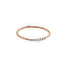 FOPE PRIMA 18K Gold Multi-Charm Flex'it Bracelet with White Diamonds - 0.15 carats - Jackson Hole Jewelry Company