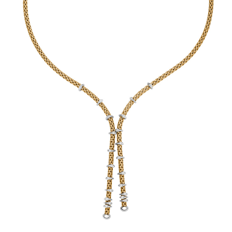 FOPE PRIMA 18K Gold Necklace with White Diamonds - 0.30 carats