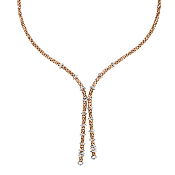 FOPE PRIMA 18K Gold Necklace with White Diamonds - 0.30 carats