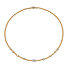 FOPE PRIMA 18K Gold Multi-Charm Necklace with White Diamonds - 0.61 carats - Jackson Hole Jewelry Company