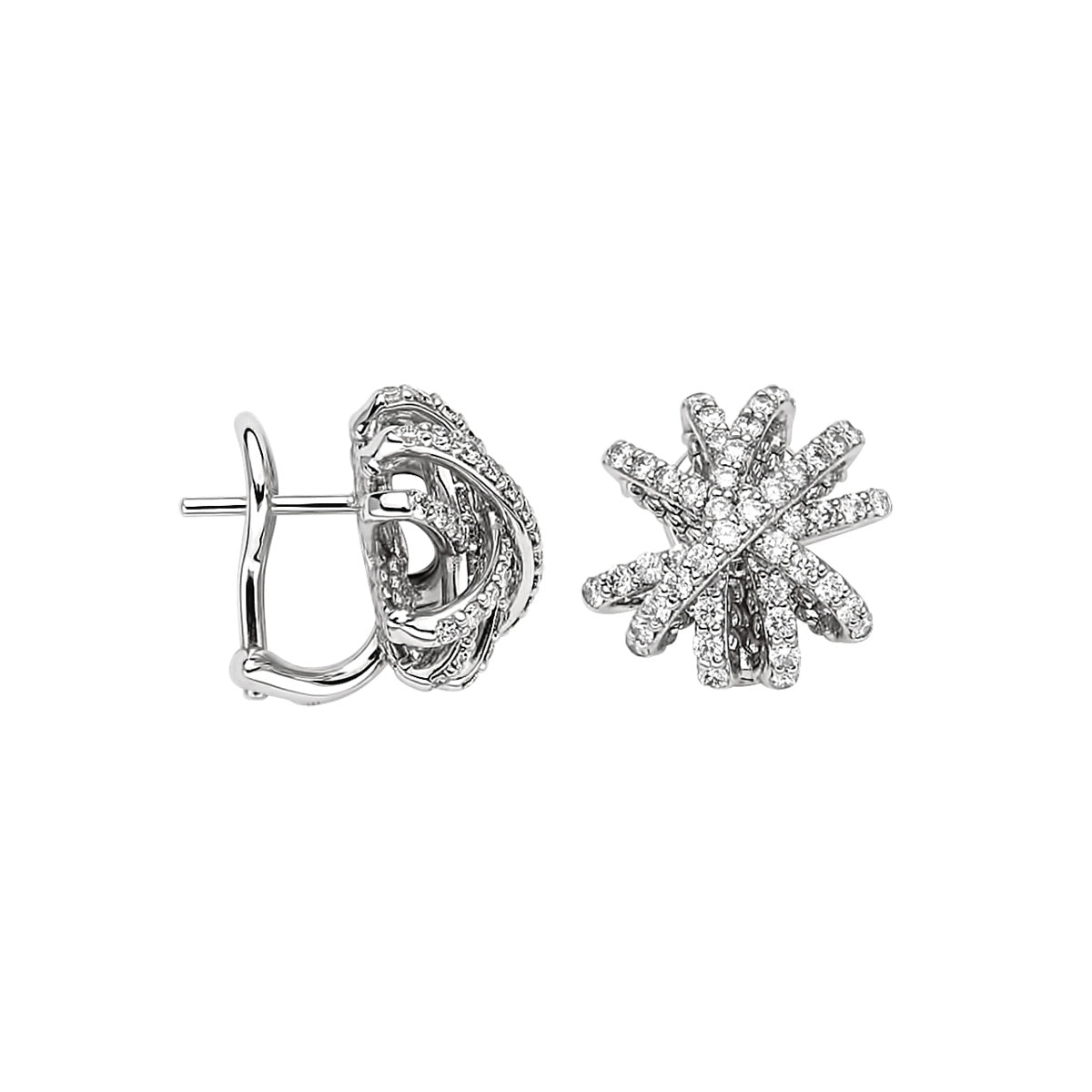 FOPE PRIMA 18K Gold Earrings with White Diamond Pavé - 1.52 carats - Jackson Hole Jewelry Company