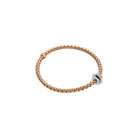 FOPE EKA 18K Gold Flex’it Bracelet With Geometric White Diamond Set Rondels - 0.15 carats - Jackson Hole Jewelry Company