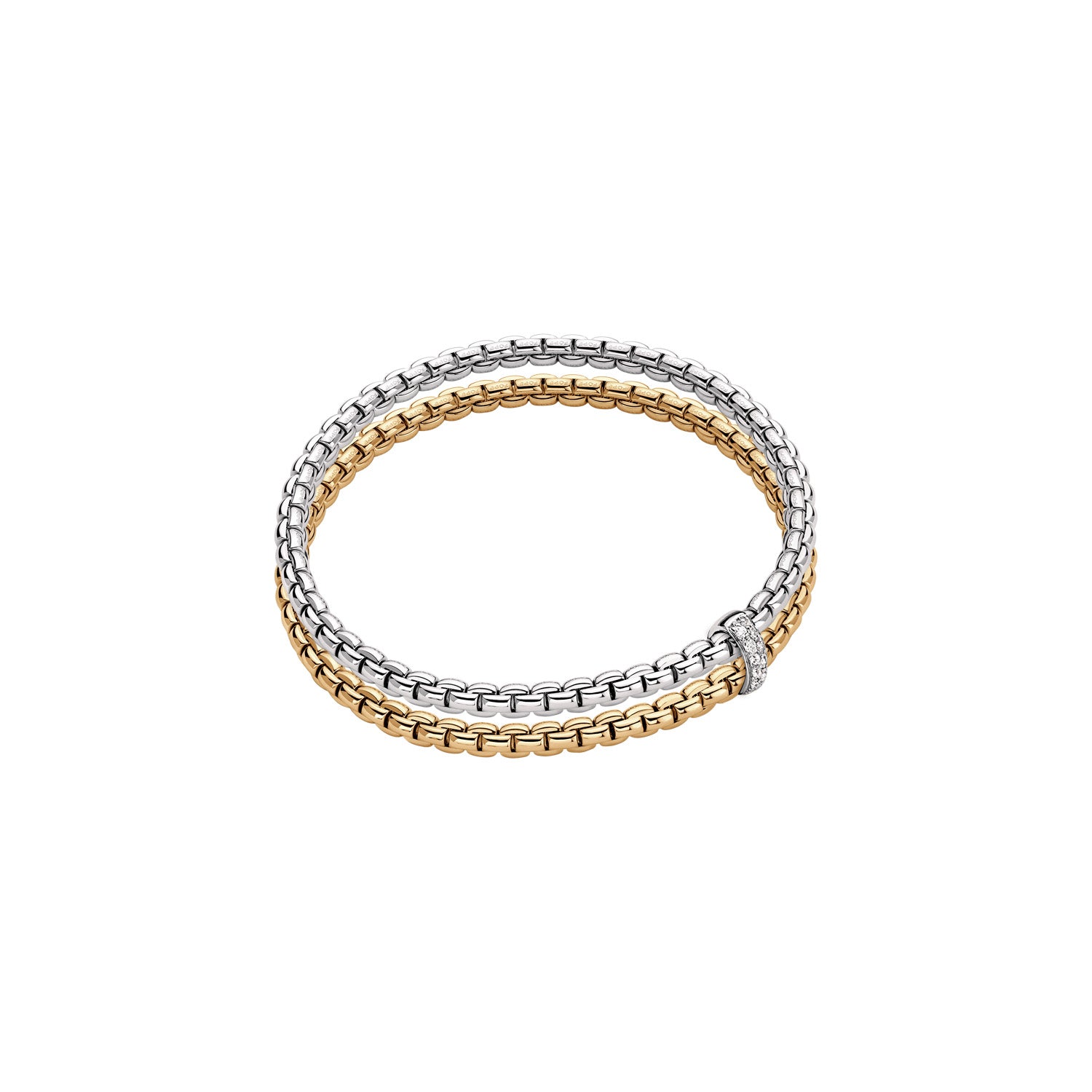 FOPE EKA 18K Gold Rope Bracelet with White Diamonds – Jackson Hole