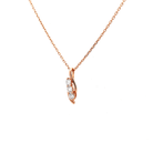 14K ROSE GOLD DIAMOND NECKLACE;D3-0.40CTTW,SI1-2; 15''-18'' - Jackson Hole Jewelry Company