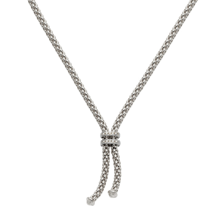 FOPE SOLO 18K Gold Necklace with White Diamond Rondels - 0.09 carats