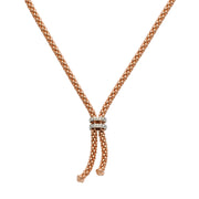 FOPE SOLO 18K Gold Necklace with White Diamond Rondels - 0.09 carats