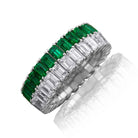 Picchiotti Xpandable Ring in White Diamonds and Emeralds - Jackson Hole Jewelry Company