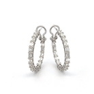 18K WHITE GOLD 4.33CTTW GH VS EMERALD CUT HOOP DIAMOND EARRINGS - Jackson Hole Jewelry Company