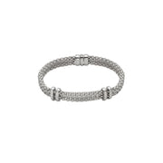 FOPE SOLO 18K Gold Bracelet with Two White Diamond Charms - 0.18 carats