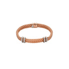 FOPE SOLO 18K Gold Bracelet with Two White Diamond Charms - 0.18 carats - Jackson Hole Jewelry Company