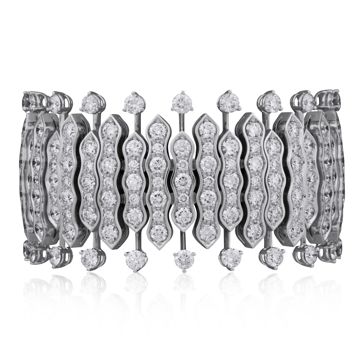 Picchiotti - Xpandable™ Round Diamond Bracelet in 18K White Gold - Jackson Hole Jewelry Company