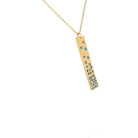 Marika Gold Vertical Bar Necklace with Blue Sapphires in 14K Yellow Gold - Jackson Hole Jewelry Company