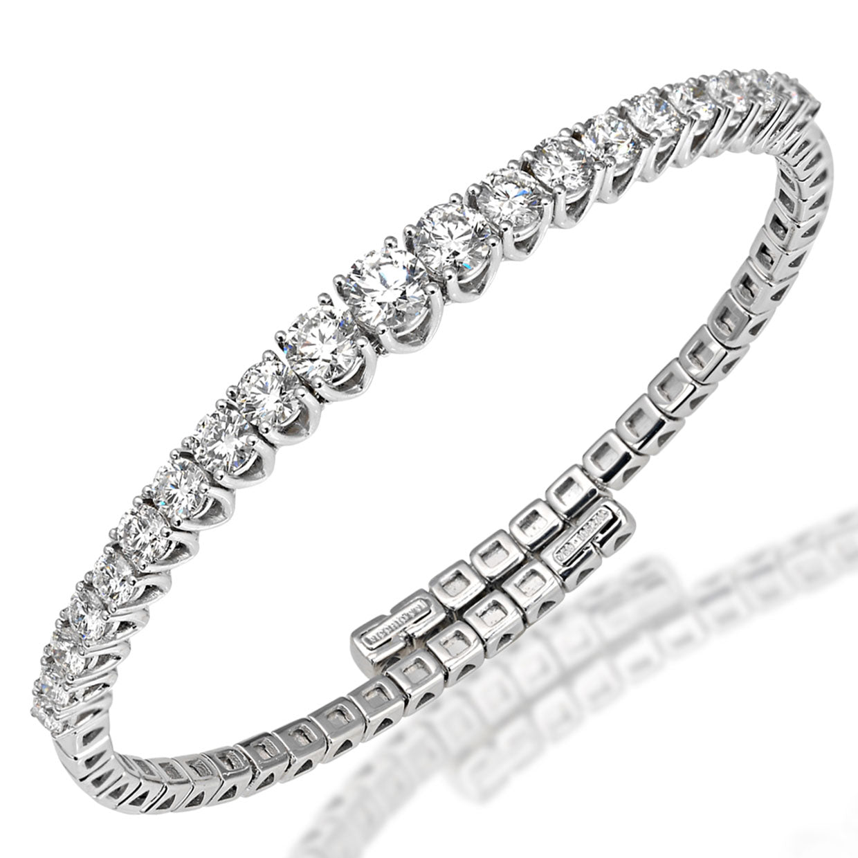 Picchiotti - Xpandable™ Round White Diamond Bracelet in 18K White Gold - Jackson Hole Jewelry Company