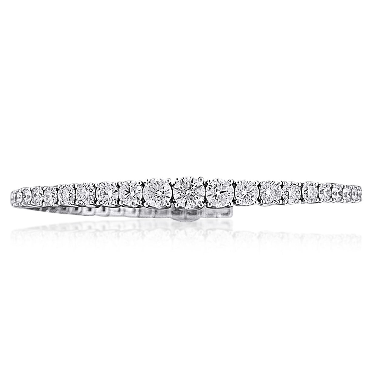 Picchiotti - Xpandable™ Round White Diamond Bracelet in 18K White Gold - Jackson Hole Jewelry Company