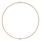 FOPE ARIA 18K Gold Necklace with Ornamental Clasp and White Diamonds - 0.17 carats - Jackson Hole Jewelry Company