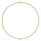 FOPE ARIA 18K Gold Necklace with Ornamental Clasp and White Diamonds - 0.17 carats - Jackson Hole Jewelry Company