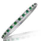 Picchiotti - Xpandable™ Round Emerald & Diamond Bracelet in 18K White Gold - Jackson Hole Jewelry Company