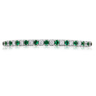 Picchiotti - Xpandable™ Round Emerald & Diamond Bracelet in 18K White Gold - Jackson Hole Jewelry Company