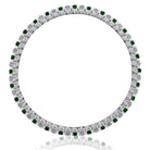 Picchiotti - Xpandable™ Round Emerald & Diamond Bracelet in 18K White Gold - Jackson Hole Jewelry Company