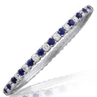 Picchiotti - Xpandable™ Round Blues Sapphire & Diamond Bracelet in 18K White Gold - Jackson Hole Jewelry Company