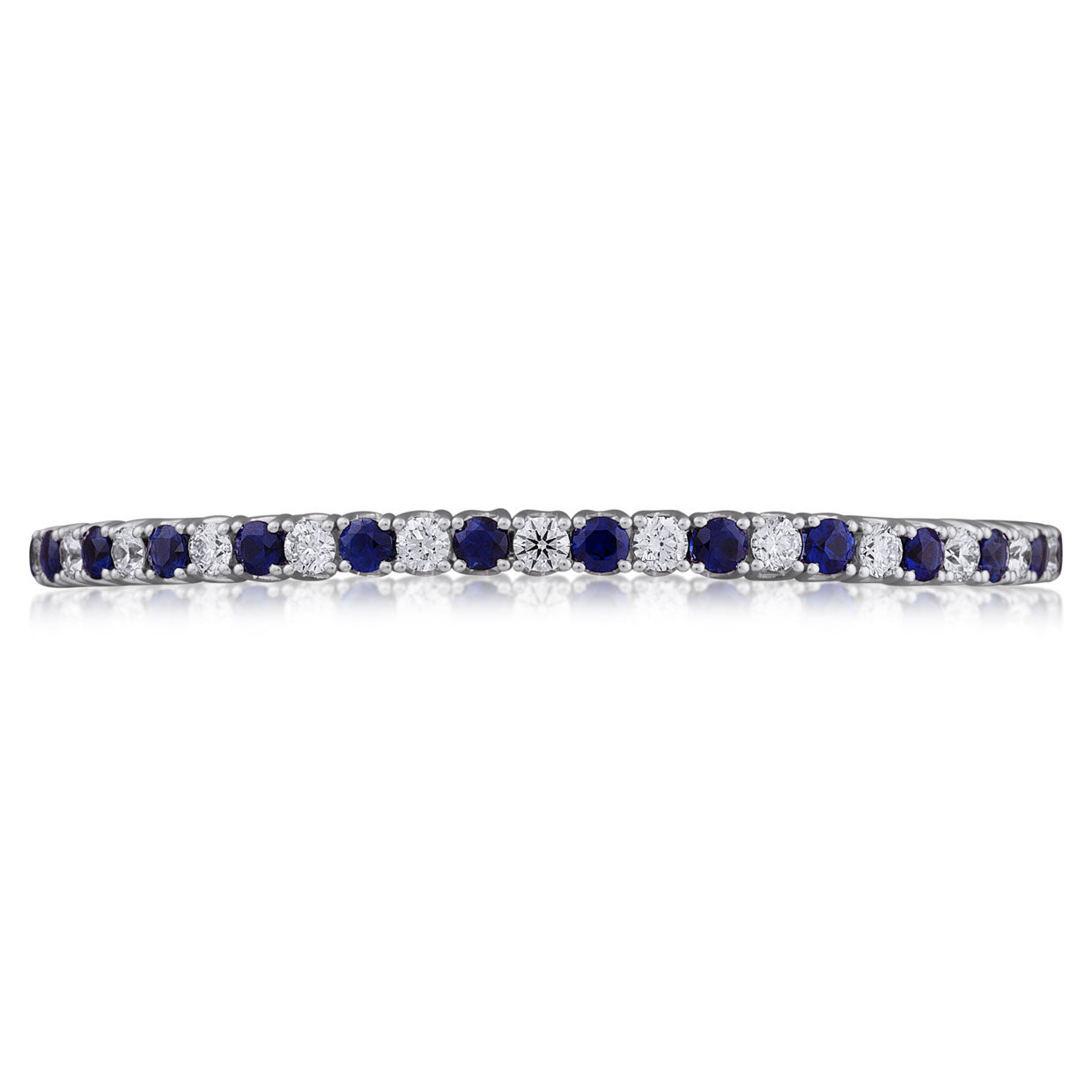 Picchiotti - Xpandable™ Round Blues Sapphire & Diamond Bracelet in 18K White Gold - Jackson Hole Jewelry Company