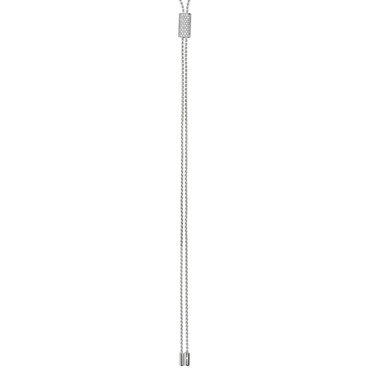 FOPE ARIA 18K Gold Lariat Necklace with White Diamonds - 1.06 carats - Jackson Hole Jewelry Company