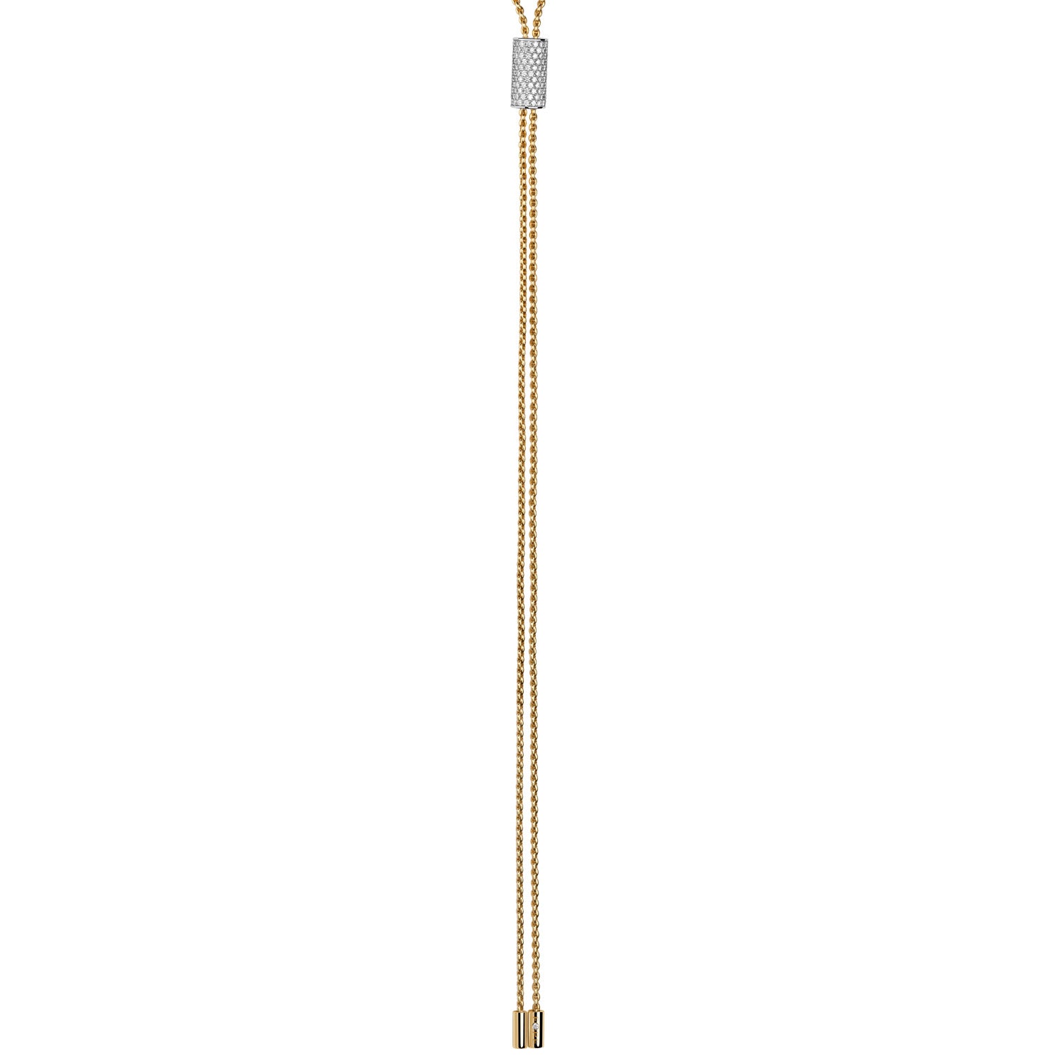FOPE ARIA 18K Gold Lariat Necklace with White Diamonds - 1.06 carats - Jackson Hole Jewelry Company