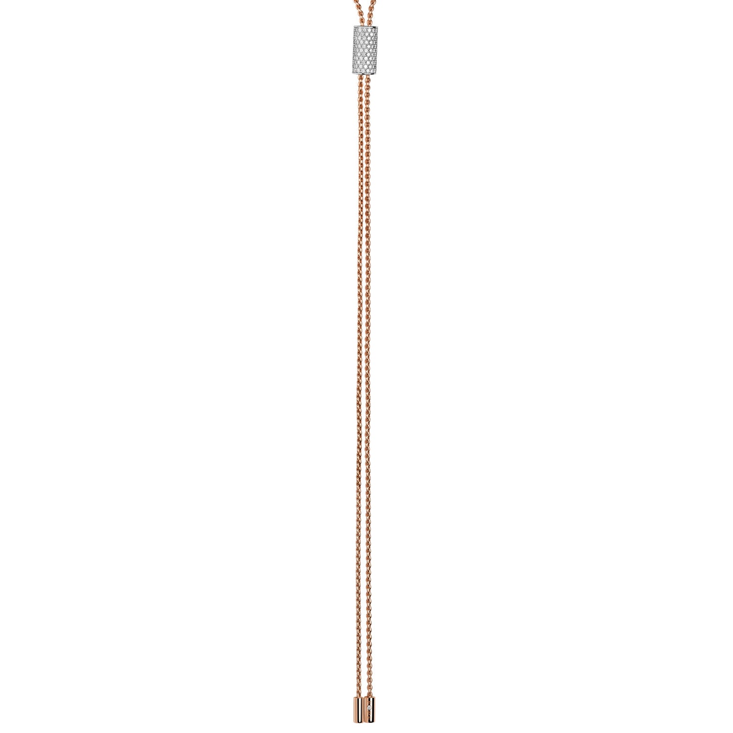 FOPE ARIA 18K Gold Lariat Necklace with White Diamonds - 1.06 carats - Jackson Hole Jewelry Company