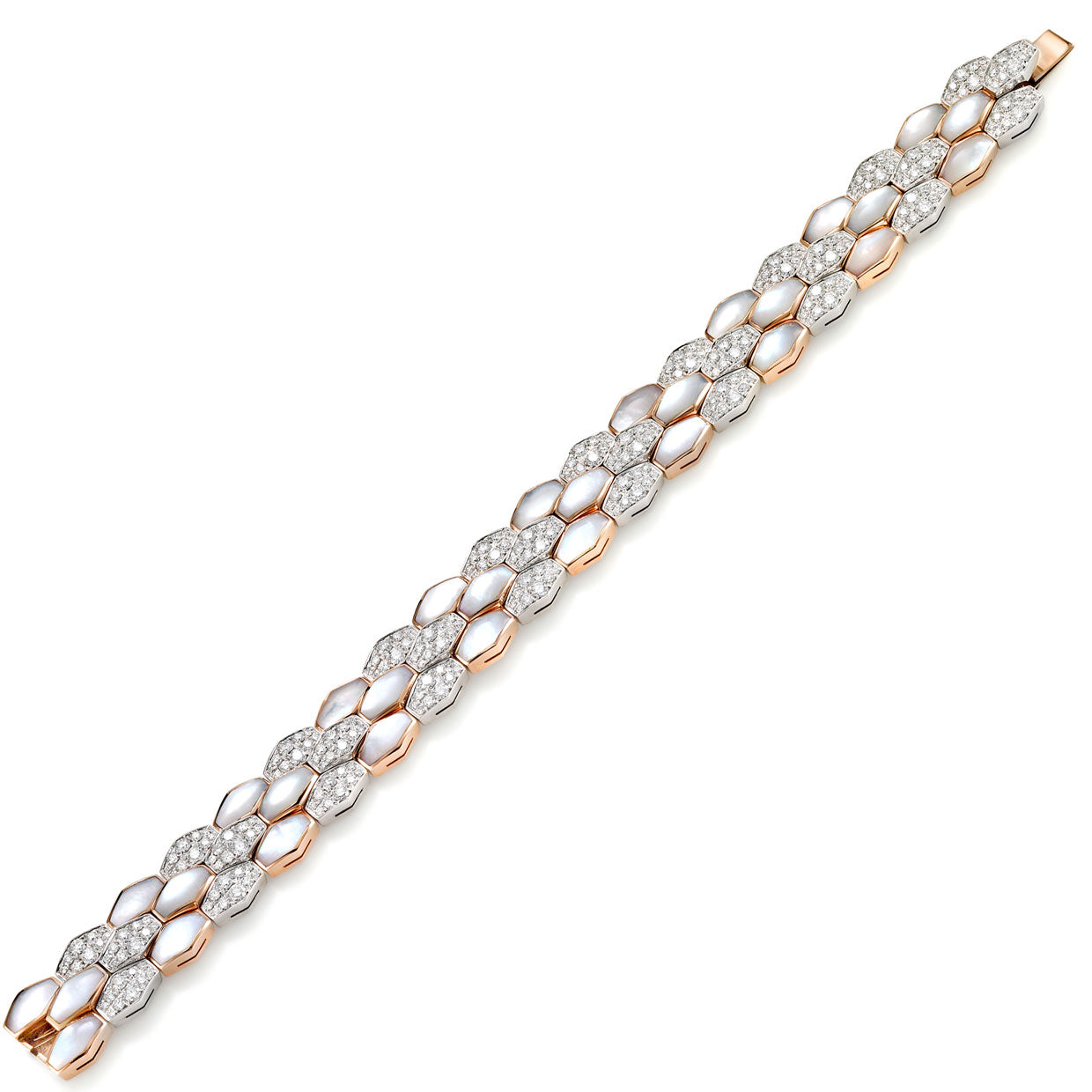 Picchiotti - Xpandable™ Round Diamond Bracelet in 18K White and Rose Gold - Jackson Hole Jewelry Company