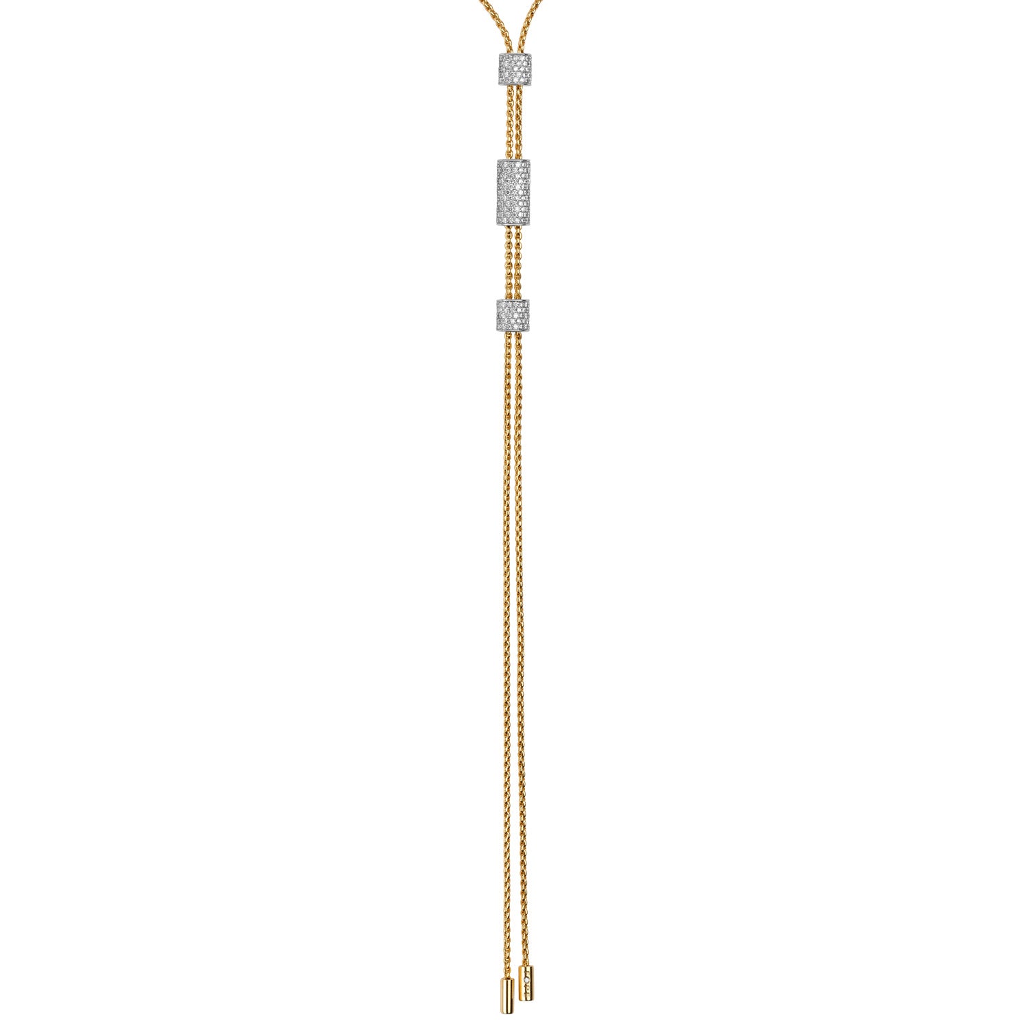 FOPE ARIA 18K Gold Lariat Necklace with White Diamonds - 1.98 carats - Jackson Hole Jewelry Company