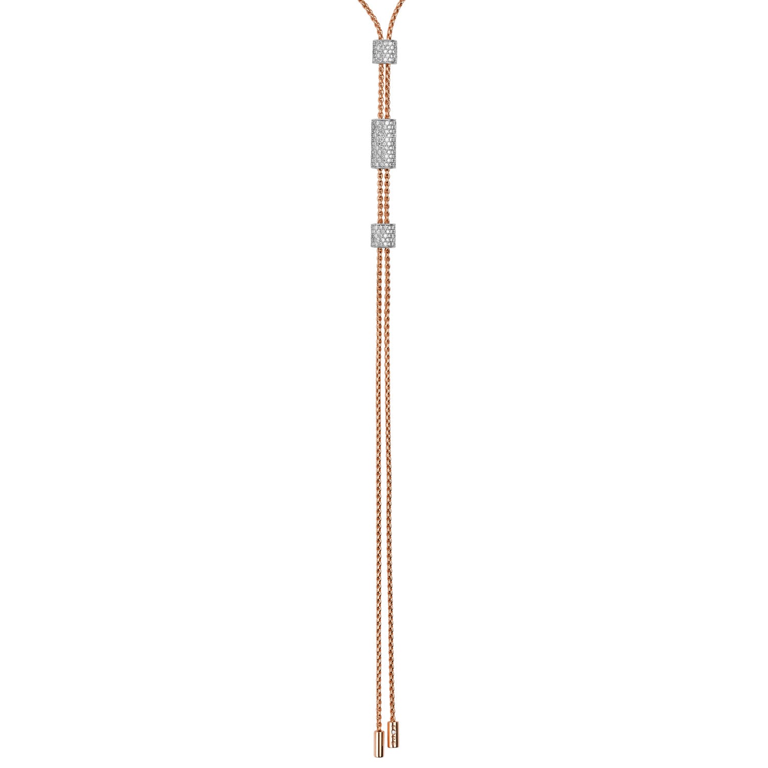 FOPE ARIA 18K Gold Lariat Necklace with White Diamonds - 1.98 carats - Jackson Hole Jewelry Company