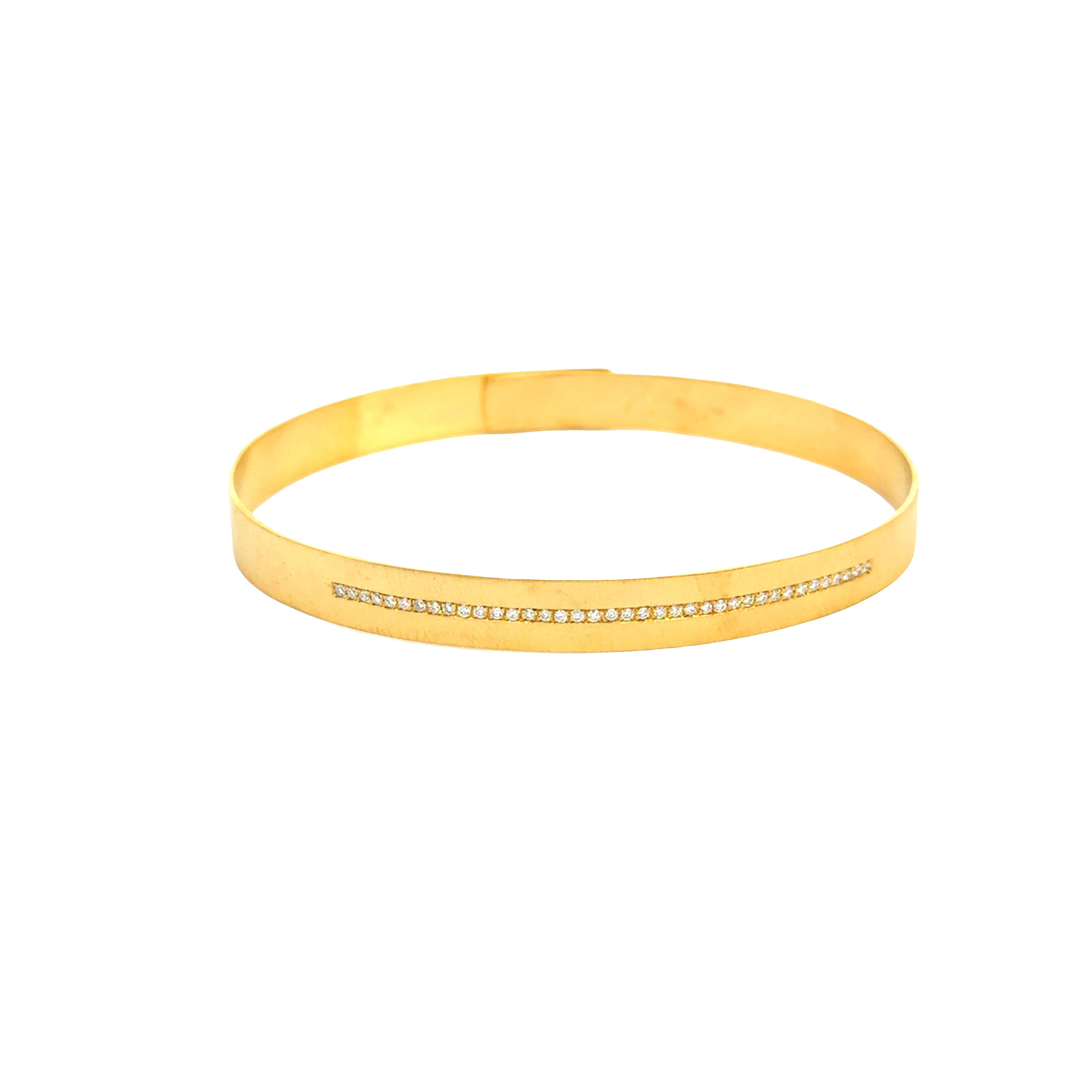 Marika – 14K Yellow Gold Diamond Bangle Bracelet - Jackson Hole Jewelry Company