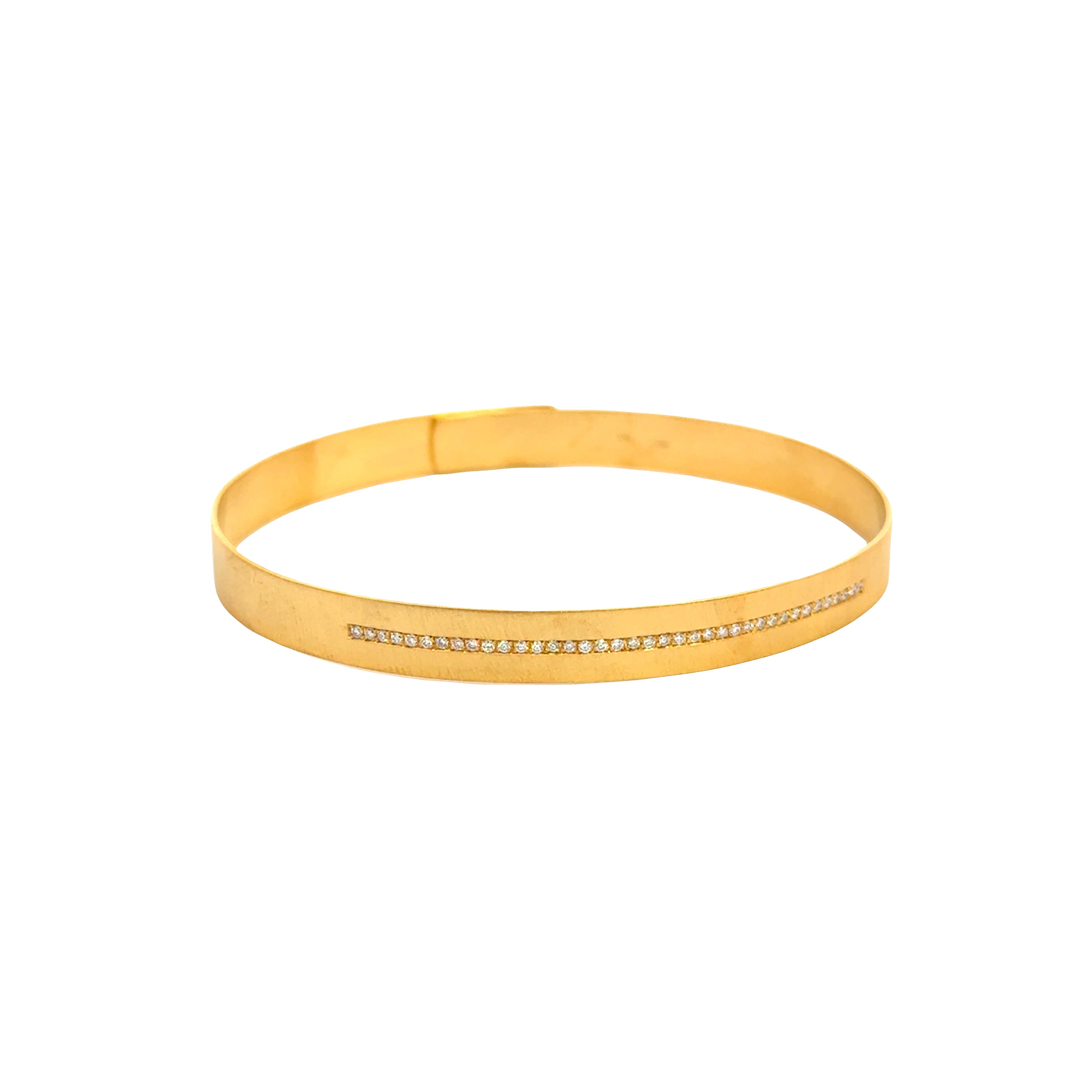 Marika – 14K Yellow Gold Diamond Bangle Bracelet - Jackson Hole Jewelry Company