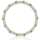 Picchiotti - Xpandable™ Oval & Round Emerald and Diamond Bracelet in 18K White and Yellow Gold - Jackson Hole Jewelry Company
