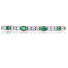 Picchiotti Xpandable™ Zambian Emerald & Diamond Bracelet in 18K White & Yellow Gold 8.77 cttw - Jackson Hole Jewelry Company