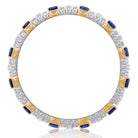 Picchiotti - Xpandable™ Oval Sapphire & Round Diamond Bracelet in 18K White and Yellow Gold - Jackson Hole Jewelry Company