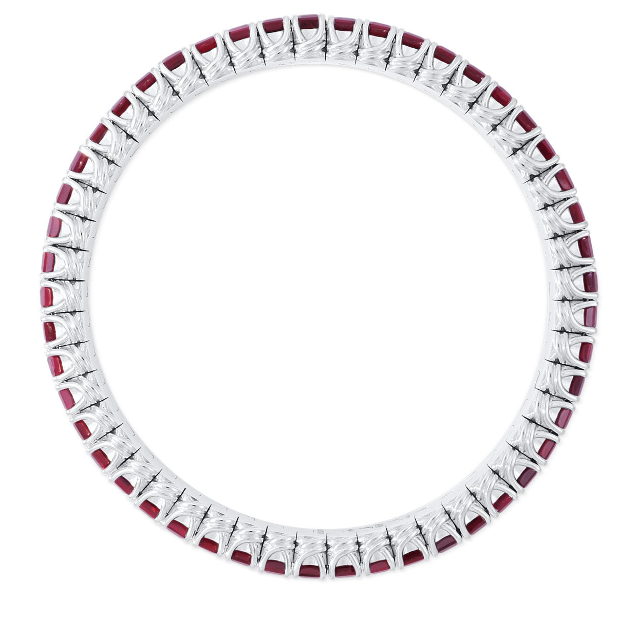 Picchiotti - Xpandable™ Octagonal Ruby Bracelet in 18K White Gold - Jackson Hole Jewelry Company