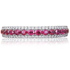 Picchiotti Xpandable™ Ruby & Diamond Bracelet in 18K White Gold 35.68 cttw - Jackson Hole Jewelry Company