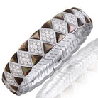 Picchiotti - Xpandable™ Green Mother of Pearl & Diamond Bracelet in 18K White Gold 10.25 cttw - Jackson Hole Jewelry Company