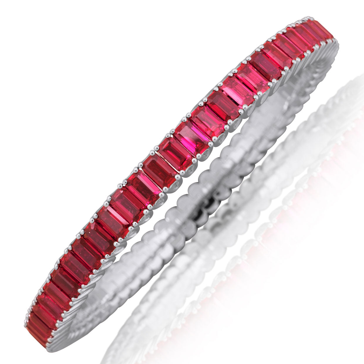 Picchiotti - Xpandable™ Ruby Bracelet in 18K White Gold - Jackson Hole Jewelry Company