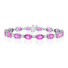 Omi Privé - Pink Sapphire & Diamond Bracelet in Platinum - Jackson Hole Jewelry Company