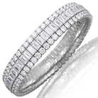 Picchiotti - Xpandable™ Emerald and Round-Cut Diamond Bracelet in 18K White Gold - Jackson Hole Jewelry Company