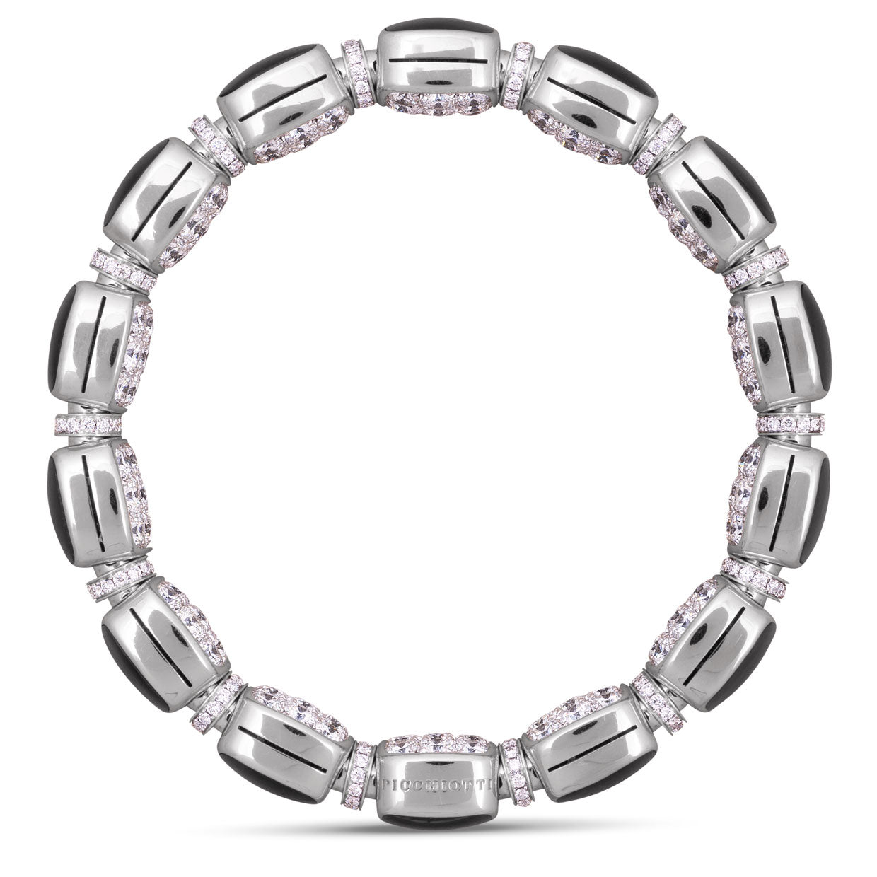 Picchiotti - Reversible Xpandable™ Round Diamond Bracelet in 18K White Gold 14.38 cttw - Jackson Hole Jewelry Company