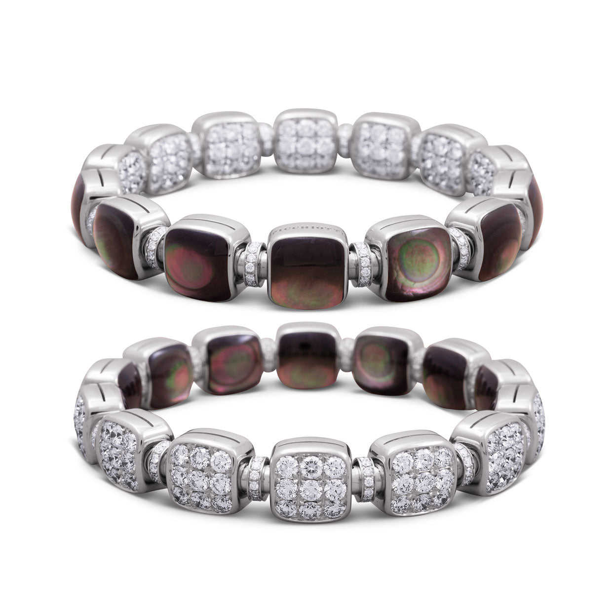 Picchiotti - Reversible Xpandable™ Round Diamond Bracelet in 18K White Gold - Jackson Hole Jewelry Company