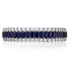 Picchiotti - Xpandable™ Octagonal Sapphire & Round Diamond Bracelet in 18K White Gold - Jackson Hole Jewelry Company