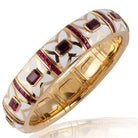 Picchiotti - Xpandable™ White Ceramic and Ruby Bracelet in 18K Yellow Gold - Jackson Hole Jewelry Company