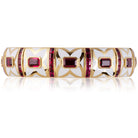 Picchiotti - Xpandable™ White Ceramic and Ruby Bracelet in 18K Yellow Gold - Jackson Hole Jewelry Company