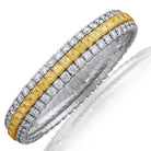 Picchiotti - Xpandable™ Fancy Yellow & White Diamond Bracelet in 18K White Gold - Jackson Hole Jewelry Company
